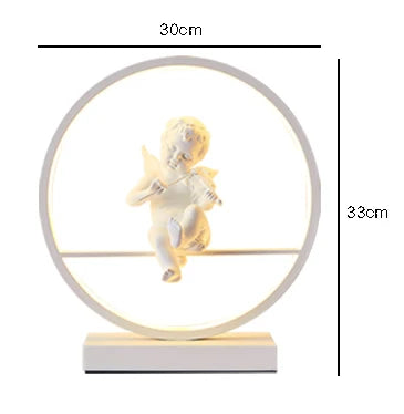 LED Angel table lamps bedroom bedside decorative lamp married couple romantic warm desk lamp