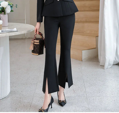 Office Formal Uniform Designs Women Business Suits Pant Suits With Pants Jacket Coat Professional Business Work Wear Blazers Set