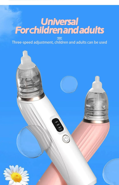 Baby Electric Nasal Aspirator Low Noise 3 Suction Levels Rechargeable Nose Sucker Cleaner Snot Booger Mucus Remover For Infant