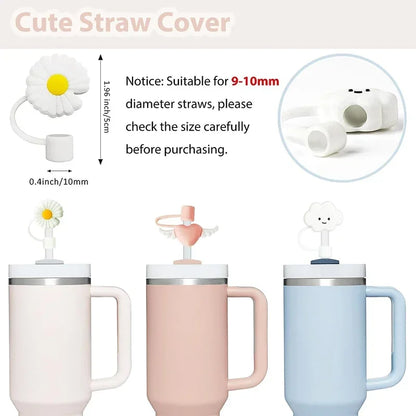 9pcs Silicone Spill Proof Stopper Set for Stanley Cup 6pcs Silicone Spill Proof Stopper,2pcs Straw Cover Cap,1pcs Silicone Boot