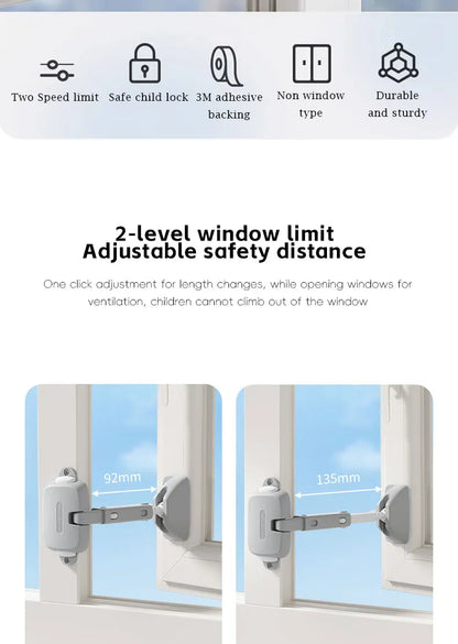 AIBEDILA Window safety door lock buckle childen protection high-rise anti fall windproof fixed limiter for window opening