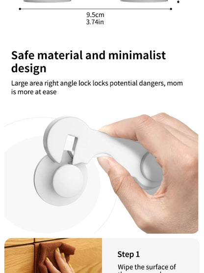 10PCS Baby Safety Locks Cabinet Locks Room Locks Drawer Locks Anti-Pinch Folio Locks Safety Protection Products