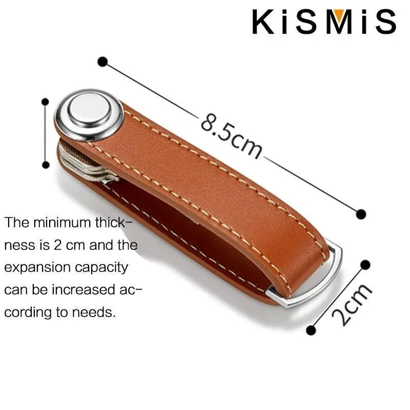 Car Key Pouch Storage Case Wallet Holder Keyring Collector Organizer Keychain Multifunctional Folding Pocket Keyholde