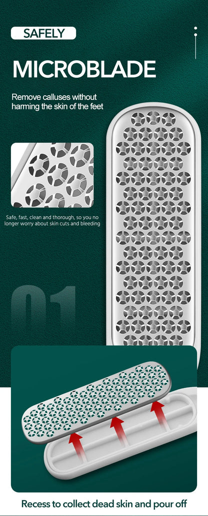 1Pcs Pedicure Tools Professional Foot Rasp Scrubber With Nail Clipper Double-Sided Dead Skin Remover File For Feet Care Spa Tool