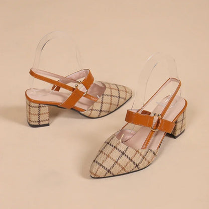 Sandals Women's Summer New Pointy Chunky Sandals Large Size Women's Fashion Woman Shoes  Sandals