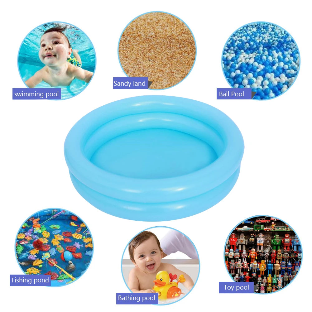 Reusable Inflatable Swimming Pool Garden Portable Thickened Kids Water Toys Party Round Indoor Outdoor Paddling Pool