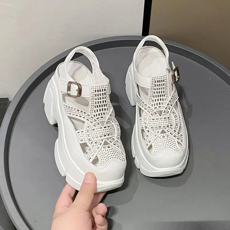 Fashion Brand High Heels Shoes Beach Slippers Chunky Sandals Designer Women Platform Shoes 2025 Summer New Pumps Women Sandals