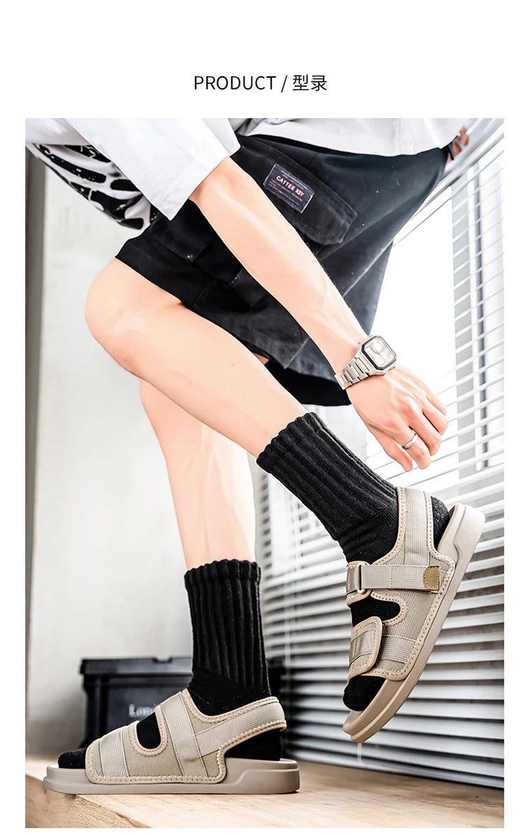 Sandals for men summer breathable cooldown men's outdoor sports leisure soft sole anti slip water wading outdoor beach shoes