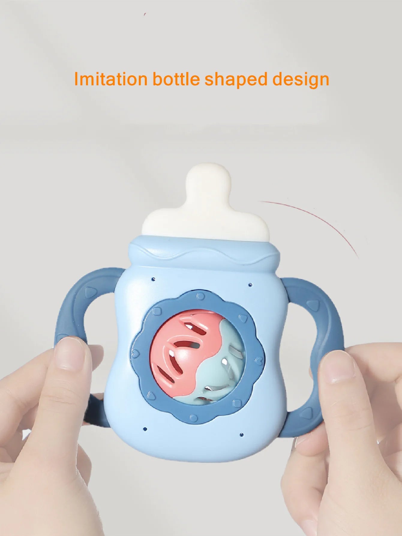 Baby Rattle Toy Milk Nursing Bottle Shaped Hand Bell Can Be Grabbed And Bitten Teether Newborn Can Bite Teether Newborn Gift