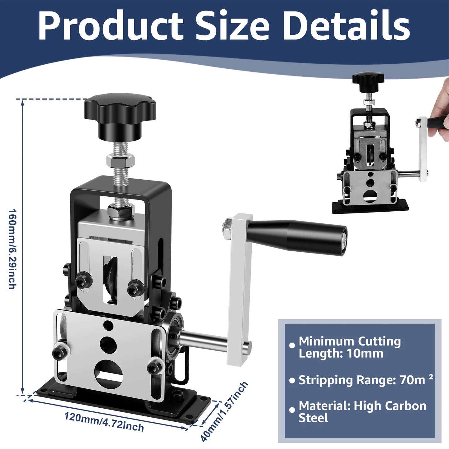 Manual Wire Stripper Electric Wire Stripping Machine Drill Powered Copper Scrap Wire Peeler Machine Wire Recycling Stripper Tool