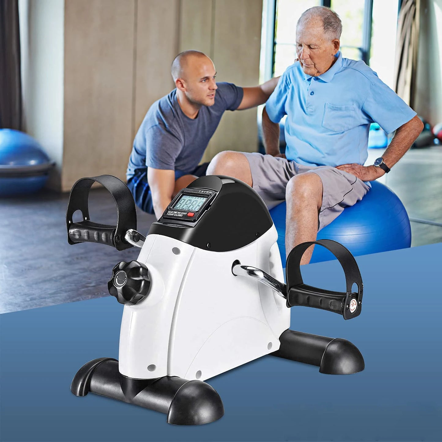 1PC Undertable Bicycle Pedal Exercise Machine Portable Home Fitness Bicycle Pedal Exercise Machine Foot Pedal Portable Bicycle