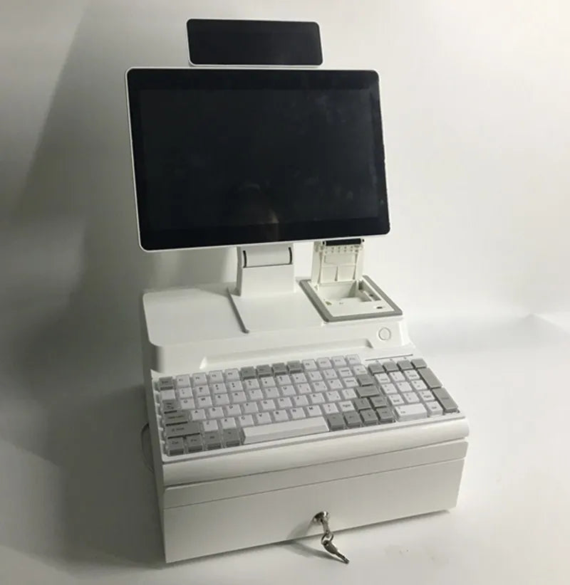 14.1 inch touch screen, cash box, keyboard, whole package POS computer factory POS System cash Register Terminal