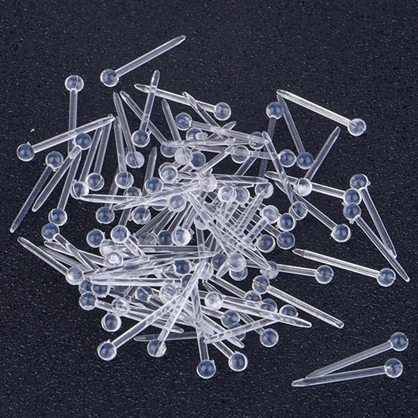 10 Pieces/set Women Vintage Transparent Ear Needle Mini Invisible Earring Small Ear Ring Earring Jewelry