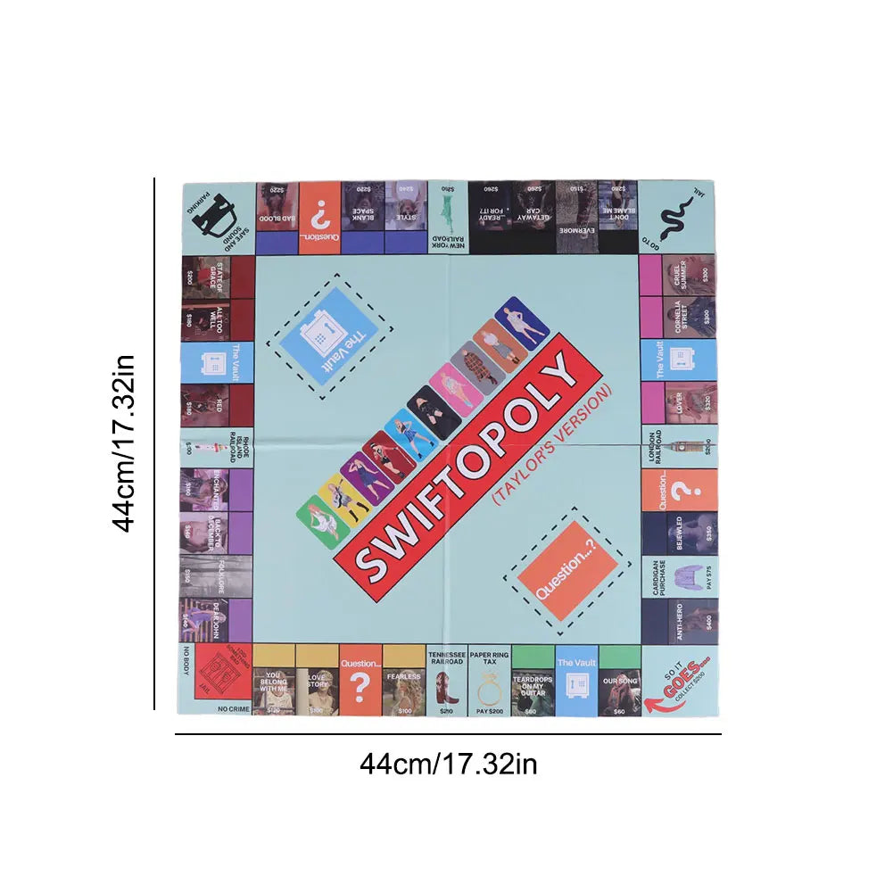 Board Game Fun Party Family Interactive Chess Games Swiftopoly Board Game Adults Fans Interactive Board Gam