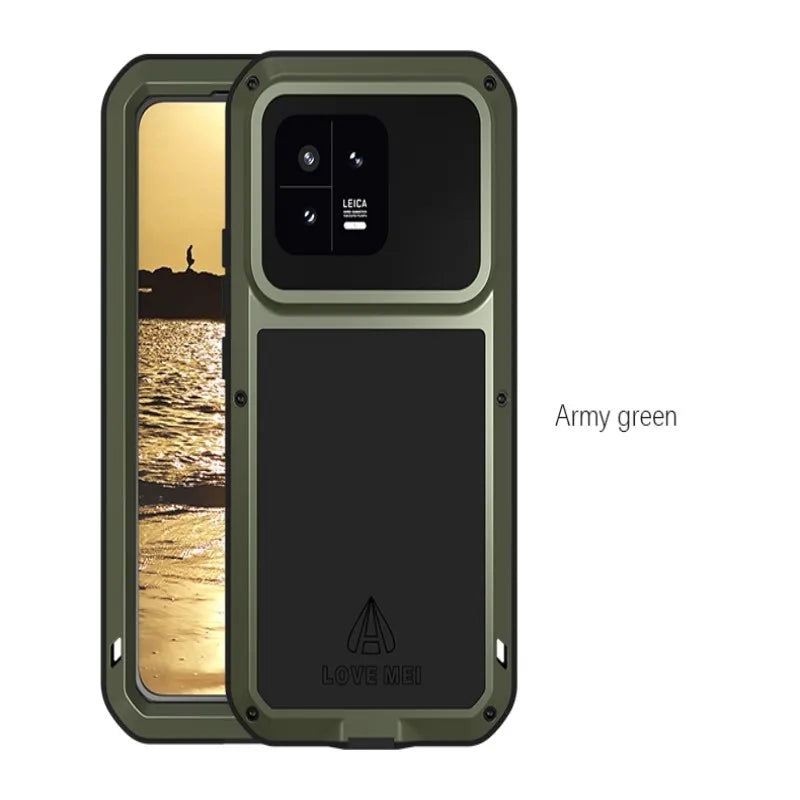 Love Mei Phone Case for Xiaomi 15 14 13 Pro 11 Silicone Military Grade Metal Protective Case Shock Proof Dust Proof Cover