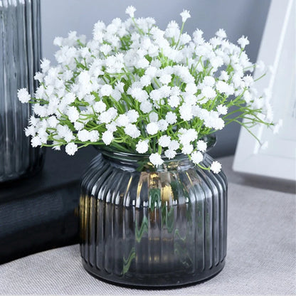White Babys Breath Flowers Artificial White Fake Flowers Gypsophila DIY Floral Bouquets Arrangement Wedding Home Decor