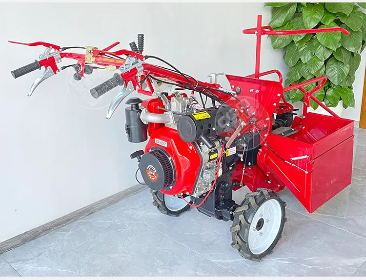 Fully automatic corn single-row harvester, household small hand-held corn harvester with corn stalks