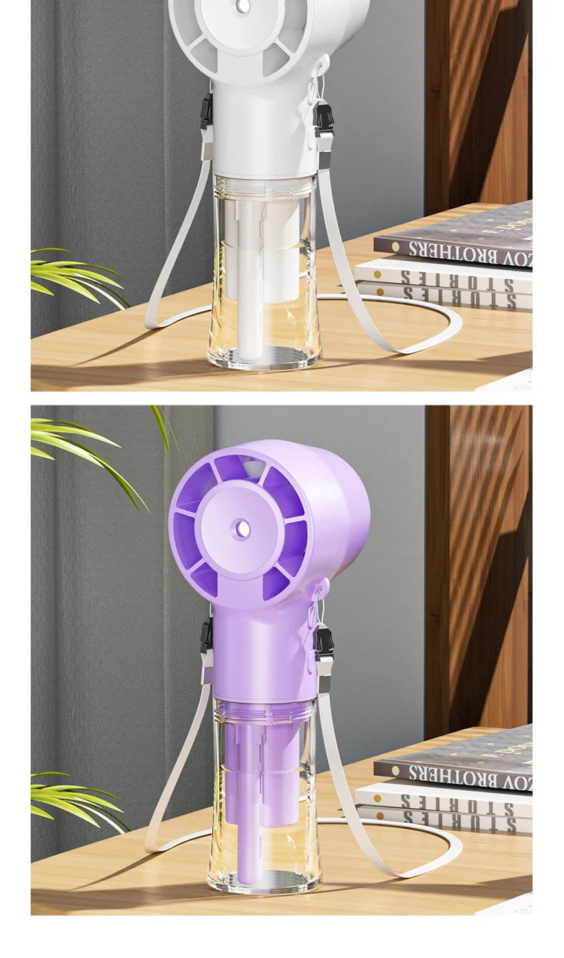 Mini Handheld Fan Portable Misting Fans Adjustable Handheld Fan for Commuters Water Humidifier Cooling Gadget