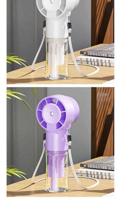 Mini Handheld Fan Portable Misting Fans Adjustable Handheld Fan for Commuters Water Humidifier Cooling Gadget