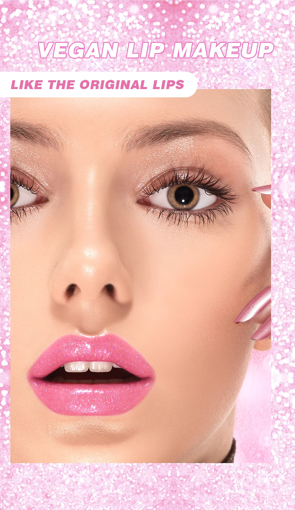 QIBEST Glitter Jelly Lipstick Lip Balm Colors Changing Lipstick Moisturizing Makeup Water Glossy Transparent Lip Stain Cosmetics