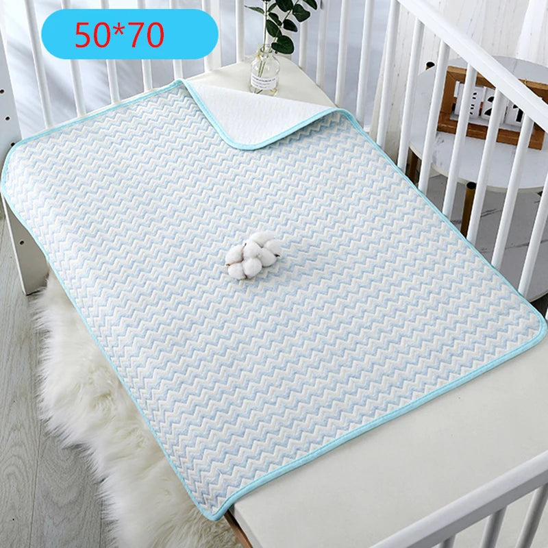 Reusable Infant Change Pad Baby Waterproof Crib Changing Mat Urine Sheet Cotton Diaper Cover Washable Newborn Bed Nappy Mattress