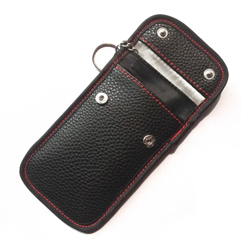 1x Car Anti-theft Car Key Fob RFID Signal Blocker Faraday Signal Blocking Pouch Bag Key Wallets Car Interior Accessories