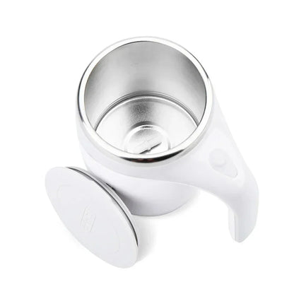 Self mixing mug: a self mixing coffee cup, a rotating home office travel mixing cup, used for mixing coffee, chocolate, etc