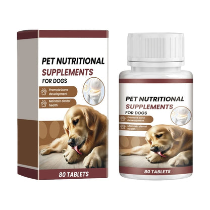 Calciums Supplements for Dogs, 80 Tablets Health Bone Joint Maintenance