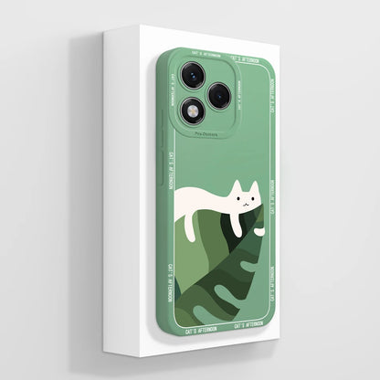 For Honor 400 Lite Case Simple Butterfly Soft Liquid Silicone Full Protection Back Cover For Honor 400Lite 5G Phone Protectors