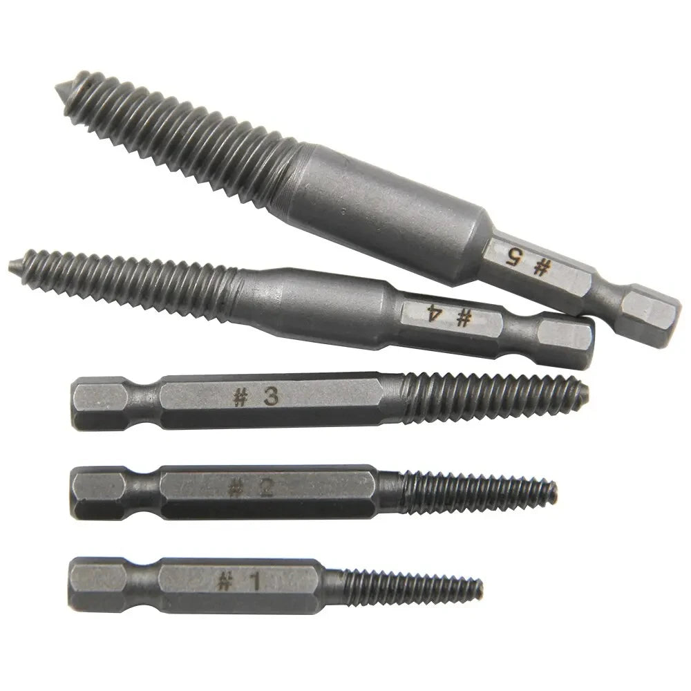 10pc Hexagonal Shank Broken Head Screw Extractor Screw Broken Head Screwdriver for Taking out Electric Drill Tool Set