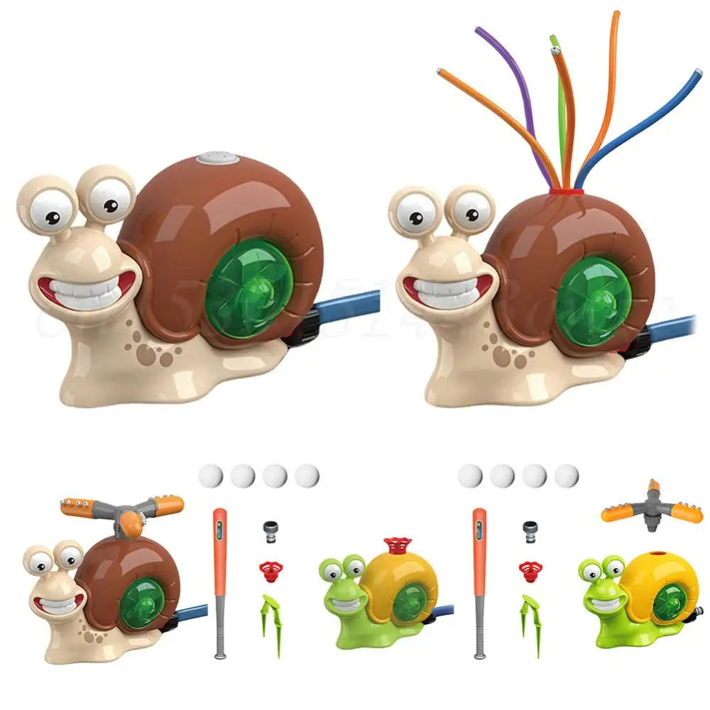 2 in 1 Water Sprinkler Baseball Toy Cartoon Snail Summer Garden Lawns Water Toys Spray Water Toys for Summer Lawn Pool Fun