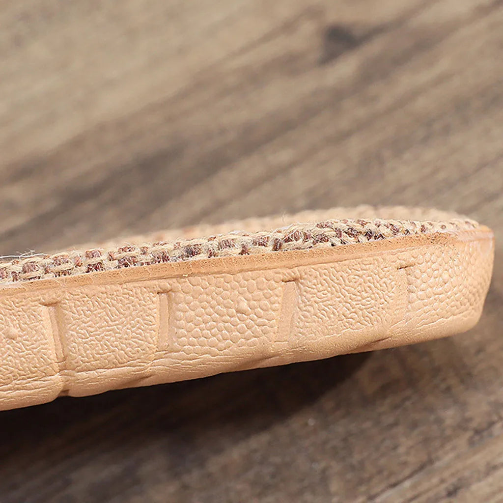 Sandalias Mujer 2024 Hot Women Female  Bowknot Flax Linen Flip Flops Beach Shoes Sandals Slipper SandáLias Femininas 여름샌들