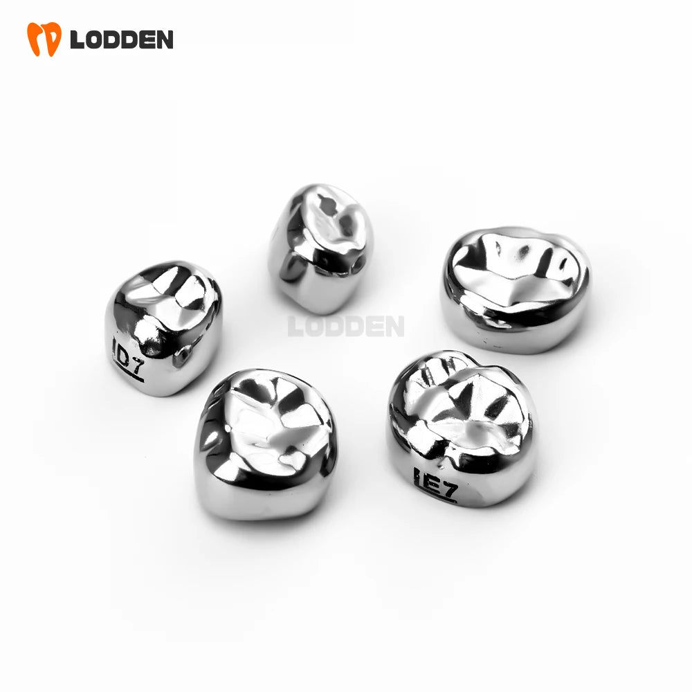 5/48pcs Dental Kids Teeth Crowns Orthodontic Stainless steel Temporary Tooth Crown Individual Model Dentistry  Preformed Tool