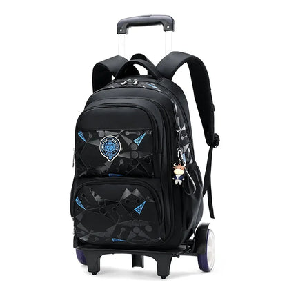 School Rolling Backpacks School bags for Boys Trolley bag with Wheels Waterproof Orthopedic School Bag Student Wheeled Backpack