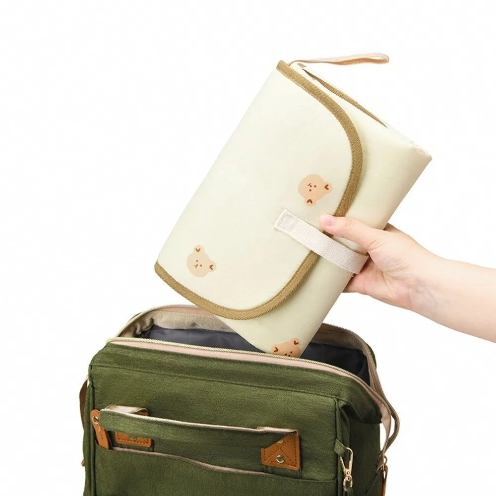 Foldable Diaper Changing Pad Bear Waterproof Baby Infant Diaper Urine Mat Detachable Easy To Clean Bedding Changing Cover Pad