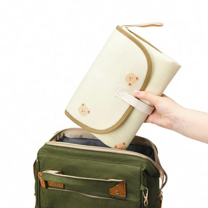 Foldable Diaper Changing Pad Bear Waterproof Baby Infant Diaper Urine Mat Detachable Easy To Clean Bedding Changing Cover Pad