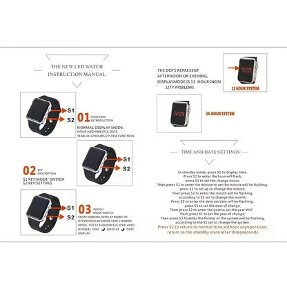 Leisure simple silicone men's electronic watch selected electronic watch gift