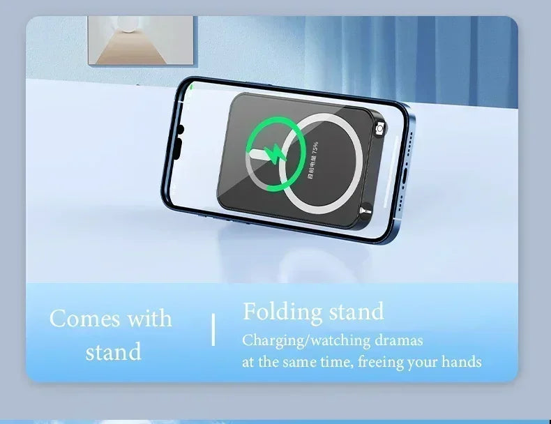 50000mAh Large Capacity Portable Magnetic Power Bank Wireless Charging Charger External Battery 20W PD Fast Charging for iPhone