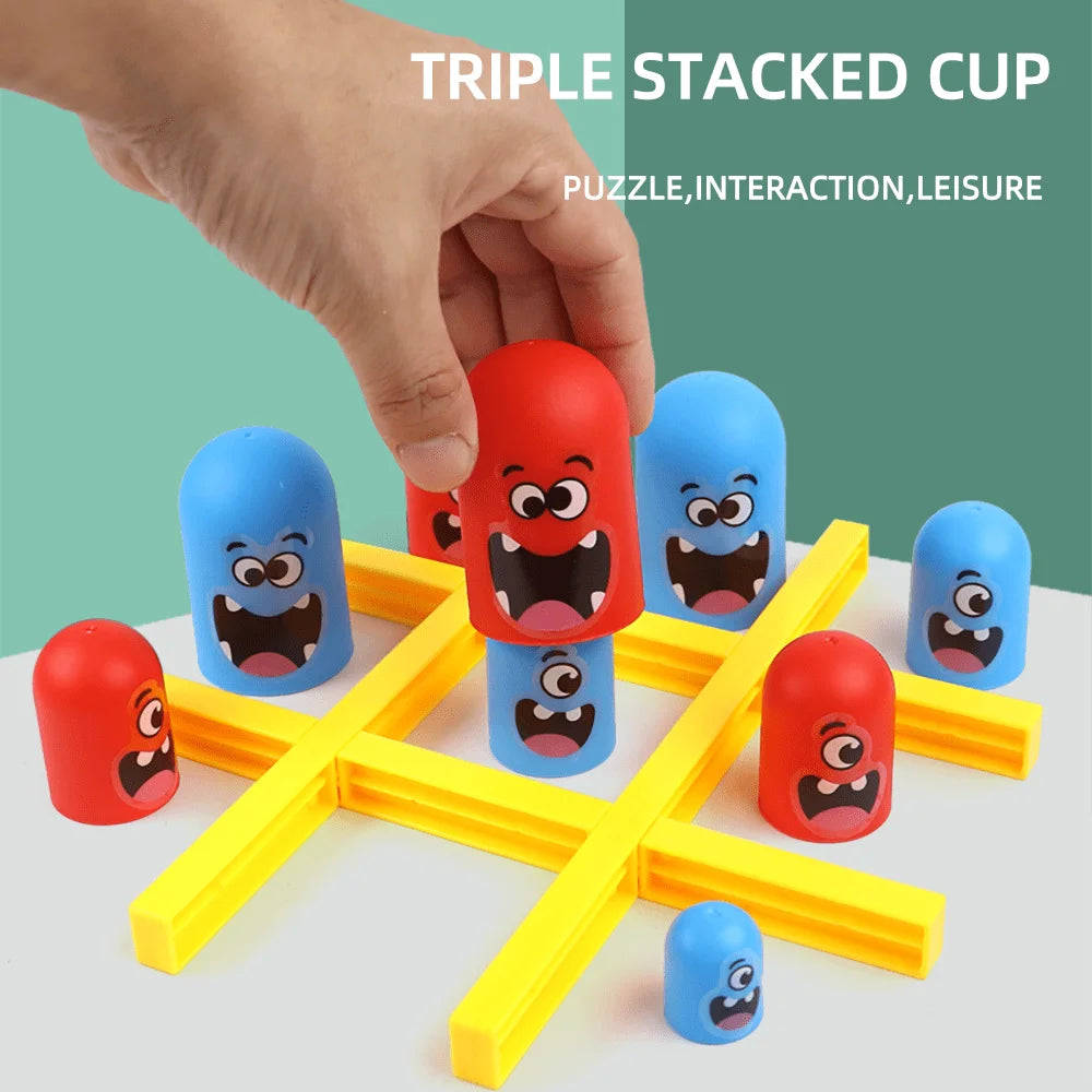 Funny Table Board Games Tic Tac Toe Intellectual Big Eating Small Chess Interactive Multiplayer Party Games Toys for Kids Adult