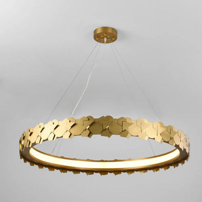 Contemporary Art Decorative Reading Room Pendant Lamp LED Gold Brass Pendant Chandelier Indoor Lighting Decoration