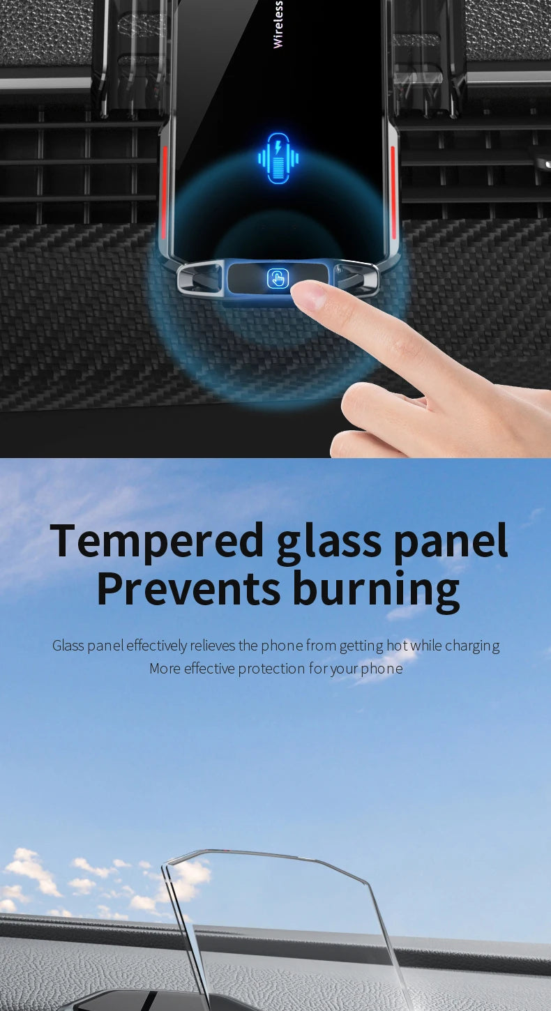 Magnetic Car Phone Holder 66W Wireless Fast Charger Infrared Induction Car Air Vent Bracket for iPhone 12 13 14 15 Andorid Mount