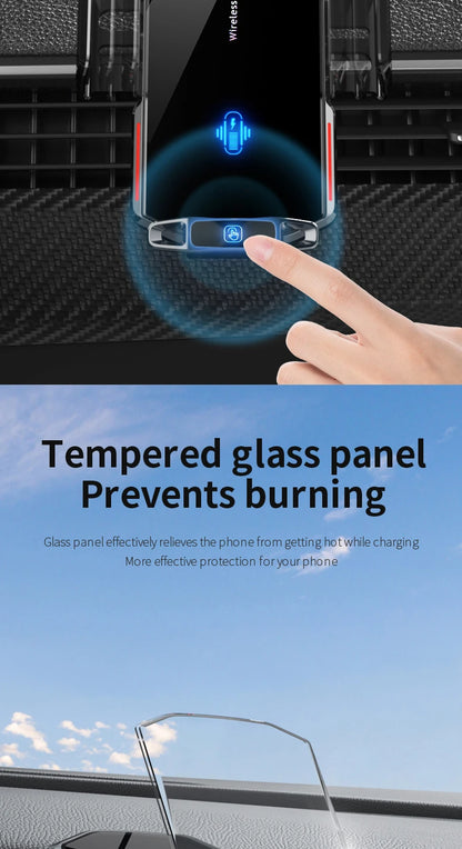 Magnetic Car Phone Holder 66W Wireless Fast Charger Infrared Induction Car Air Vent Bracket for iPhone 12 13 14 15 Andorid Mount
