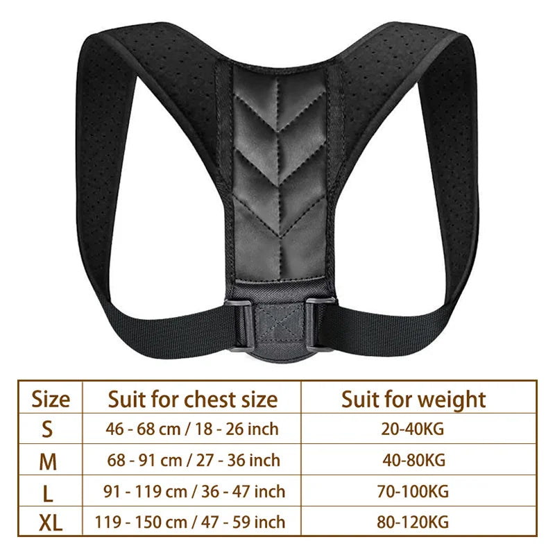 Back Posture Correction Belt Hunchback Corrector Adult Men and Women Sitting Posture Correction Belt Shoulder Straight Back