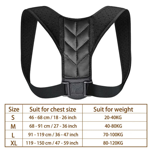 Back Posture Correction Belt Hunchback Corrector Adult Men and Women Sitting Posture Correction Belt Shoulder Straight Back