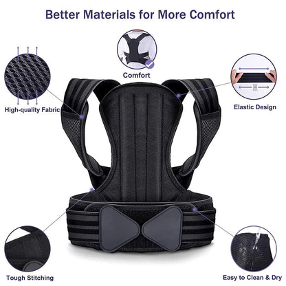 Posture Corrector for Men and Women, Back Brace for Posture, Adjustable and Comfortable, Pain Relief for Back,Shoulders,Neck