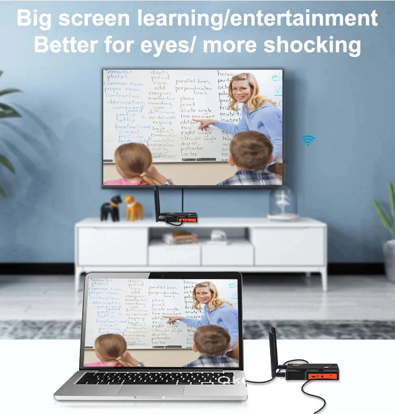 200m HDMI Extender Wireless Transmission Transmitter Receiver Live Streaming Share for Camera Video Camcorder PC To TV Monitor