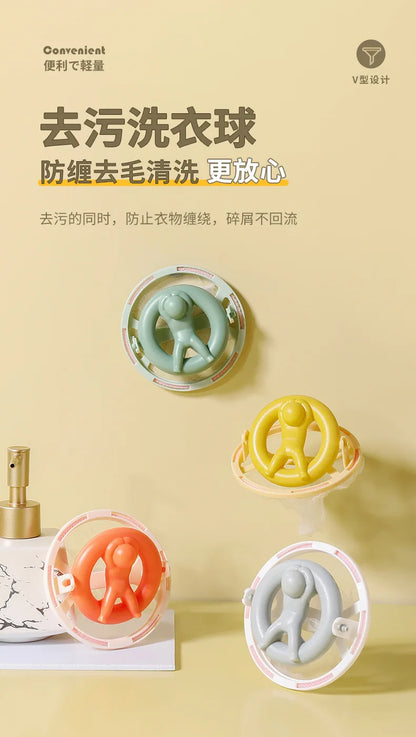 Reusable Cleaning Ball with 20Pcs Filter Screen Dirty Washing Machine Hair Filter Magic Laundry Ball Lint Hair Removal Catcher