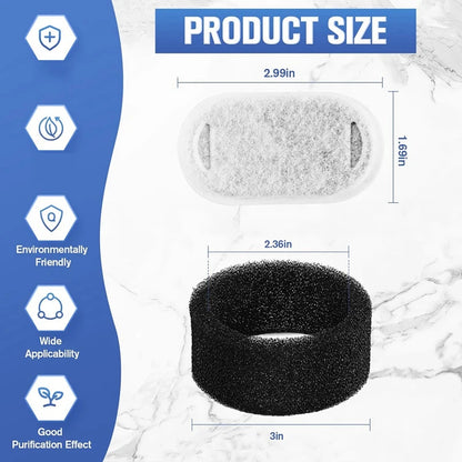 48 Pack Cat Water Fountain Filters,Cat Fountain Replacement Filters For Adjustable Water Flow Pet Water Fountain