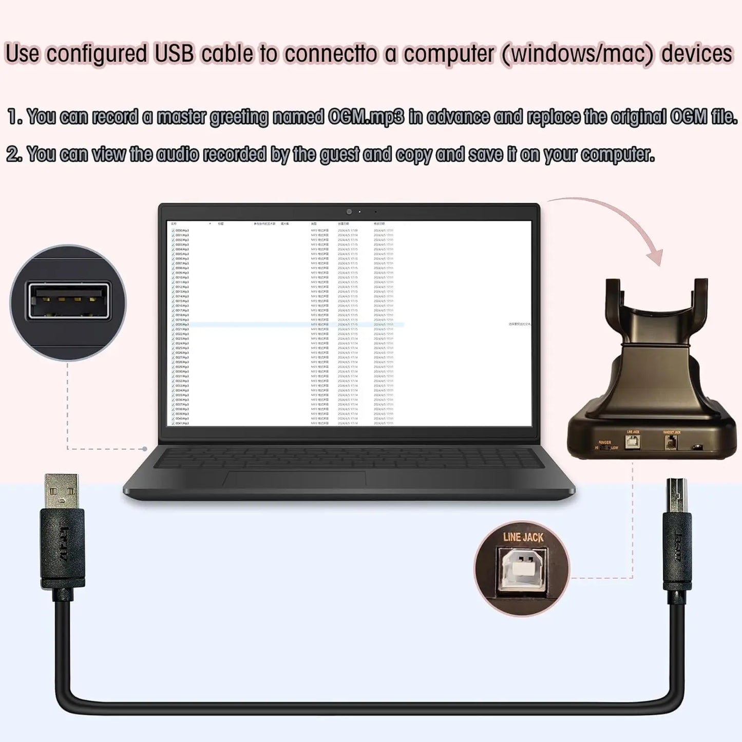 Audio message book phone wedding guest voice blessing message book banquet voice check-in message phone birthday party celebrati