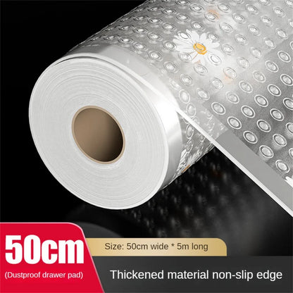 1 Roll Drawer Mat Shelf Cover Liners Non Slip Waterproof Closet Placemat Table Pad Paper Cabinet Mat Oil-proof Liners